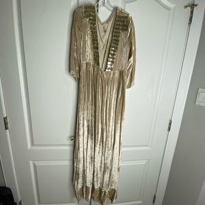 Raga velvet deep neckline dress